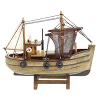 Vissersboot schaalmodel - Hout - 20 x 5.5 x 17 cm - Maritieme boten decoraties voor binnen Vissersboot schaalmodel - Hout - 20 x 5.5 x 17 cm - Maritieme boten decoraties voor binnen