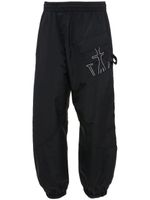 JW Anderson pantalon de jogging à motif anchor brodé - Noir