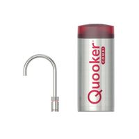 Quooker Nordic Round kokendwaterkraan - draaibare uitloop - Combi+ reservoir - Warm / kokend water - RVS 22+NRRVS