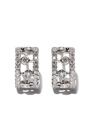 De Beers Jewellers boucles d'oreilles Dewdrop en or blanc 18ct et diamants - Argent