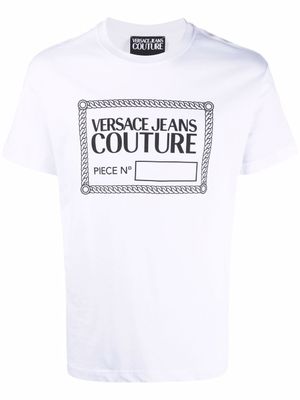 Versace Jeans Couture t-shirt en coton à logo imprimé - Blanc
