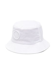 Stone Island Junior bob en coton à patch logo - Blanc