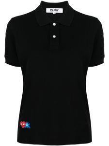 Comme Des Garçons Play x Invader polo à motif cœur pixelisé - Noir