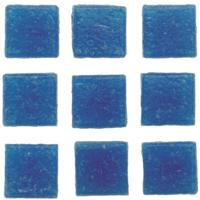 Glorex mozaiek steentjes/tegeltjes - vierkant - 420x stuks - donker blauw - 1 x 1 cm