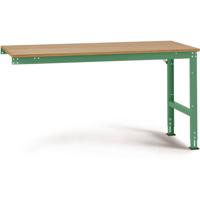 Manuflex AU6095.6011 Werk aanschuiftafel universele standaard met multiplex plaat, bxdxh = 1750 x 1000 x 760-870 mm Reseda groen (RAL 9010)