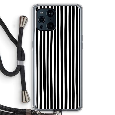 Stripes: Oppo Find X3 Pro Transparant Hoesje met koord