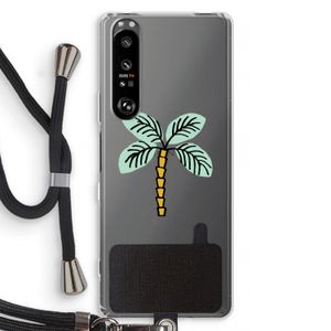 Palmboom: Sony Xperia 1 III Transparant Hoesje met koord