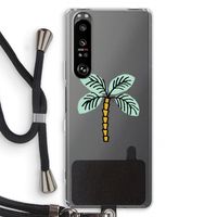 Palmboom: Sony Xperia 1 III Transparant Hoesje met koord