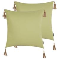 Beliani-CHMISTAR-Sierkussen set van 2-Groen-45 x 45 cm-Polyester - thumbnail