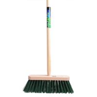 MM Eurotool Bezem fsc 29cm kunstvezel groen mm met steel 120cm aktie