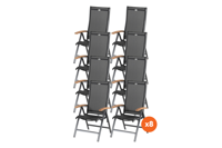 Set van 8 - Hartman Salvatore verstelbare stoel - Teak