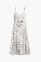 Jurk met krantenprint - WHITE - M