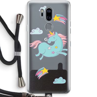 Vliegende eenhoorn: LG G7 Thinq Transparant Hoesje met koord