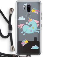 Vliegende eenhoorn: LG G7 Thinq Transparant Hoesje met koord