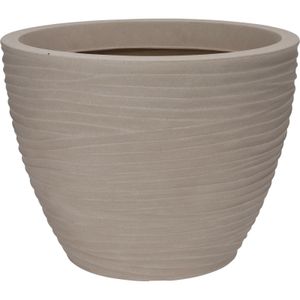 Plantenpot/bloempot Dunes - Tuin - stevig kunststof - zand/beige - D50 x H38 cm