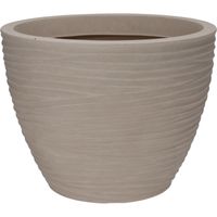 Plantenpot/bloempot Dunes - Tuin - stevig kunststof - zand/beige - D50 x H38 cm