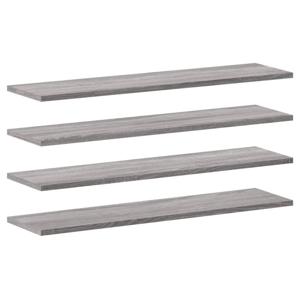 vidaXL Wandschappen 4 st 80x20x1,5 cm bewerkt hout grijs sonoma eiken