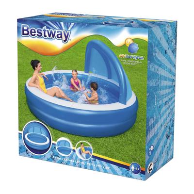 Bestway familiebad rond summer days met uv zonnescherm, 241cm
