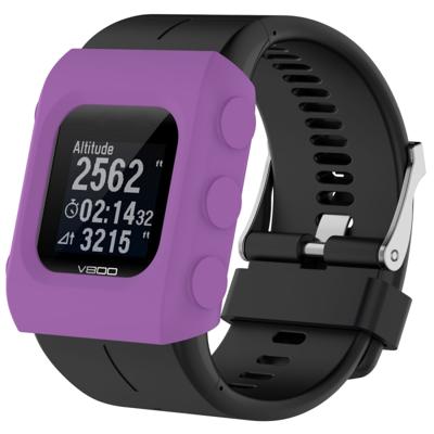 Effen kleur silicone horloge beschermende case voor POLAR V800 (paars)