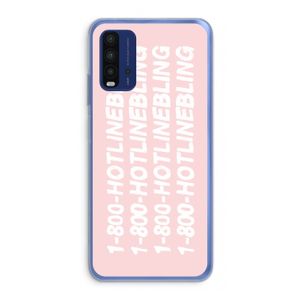 Hotline bling pink: Xiaomi Redmi 9T Transparant Hoesje