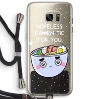 I'm A Hopeless Ramen-Tic For You: Samsung Galaxy S7 Edge Transparant Hoesje met koord