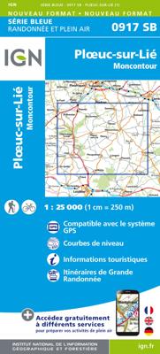 Wandelkaart - Topografische kaart 917 SB - Serie Bleue Ploeuc-sur-Lié - Moncontour | IGN - Institut Géographique National