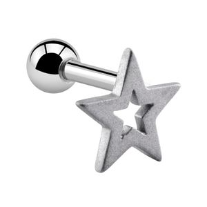 Traguspiercing met star design Chirurgisch staal 316L Helix / Tragus