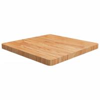 Tafelblad vierkant 60x60x4cm massief eikenhout lichtbruin