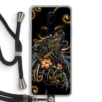 Huilende Wolf: OnePlus 8 Transparant Hoesje met koord