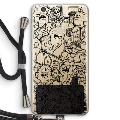 Vexx Black City : Huawei Ascend P8 Lite (2017) Transparant Hoesje met koord