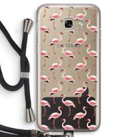Flamingoprint groen: Samsung Galaxy A5 (2017) Transparant Hoesje met koord