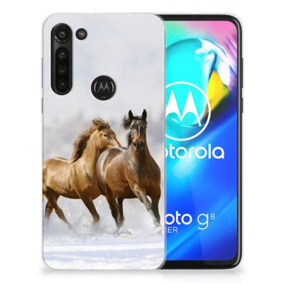 Motorola Moto G8 Power | TPU Hoesje | Paarden