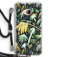 Tropical Palms Dark: HTC U Play Transparant Hoesje met koord