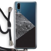 Combinatie marmer: Huawei P20 Transparant Hoesje met koord
