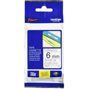 Brother printlint TZE-111 kleurloos/zwart 6 mm