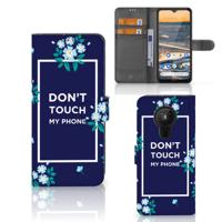 Nokia 5.3 Portemonnee Hoesje Flowers Blue DTMP | Portemonnee hoesje