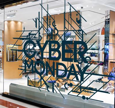 Raamsticker etalage cyber monday