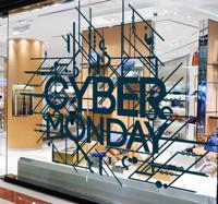 Raamsticker etalage cyber monday