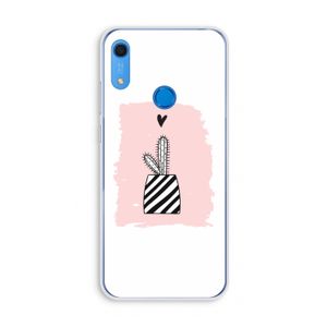 Zwart-wit cactus: Huawei Y6s Transparant Hoesje