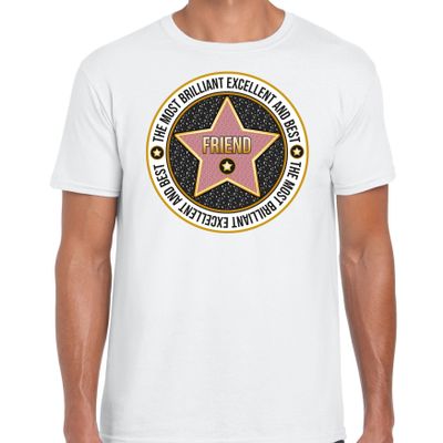 Cadeau t-shirt voor heren - friend/vriend - wit - bedankje - verjaardag Cadeau t-shirt voor heren - friend/vriend - wit - bedankje - verjaardag