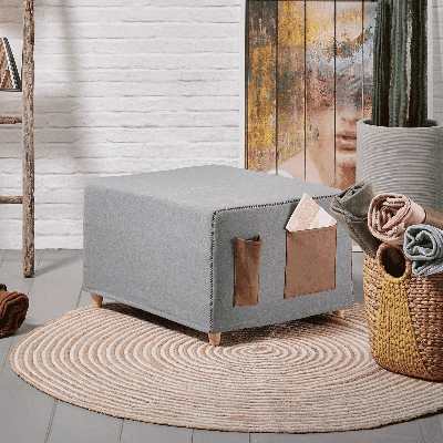 Kave Home Vouwbed 'Kos' kleur Lichtgrijs