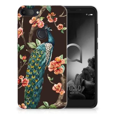 Alcatel 1S (2019) | TPU Hoesje | Pauw met Bloemen