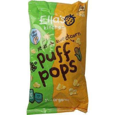 Ella&apos;s Kitchen Puff pops peas & sweetcorn 10+ maanden bio