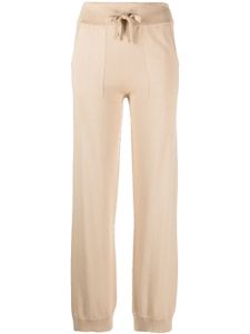 Lorena Antoniazzi pantalon en maille fine à lien de resserrage - Marron