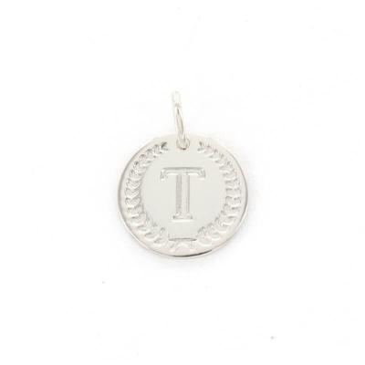 Imotionals Ronde Kettinghanger Letter T Zilver