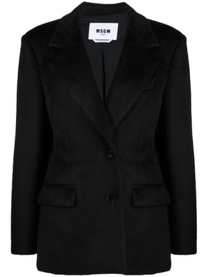 MSGM blazer à revers crantés - Noir