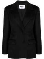 MSGM blazer à revers crantés - Noir