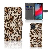 Apple iPhone 11 Pro Max | Telefoonhoesje | Met pasjeshouder | Leopard