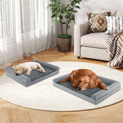 Orthopedisch Hondenbed Groot Hondensofa met Hondenkussen Hondenbank voor Grote & Middelgrote Honden Grijs XXL