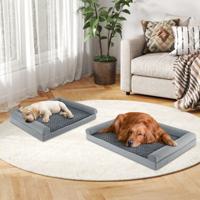 Orthopedisch Hondenbed Groot Hondensofa met Hondenkussen Hondenbank voor Grote & Middelgrote Honden Grijs XXL